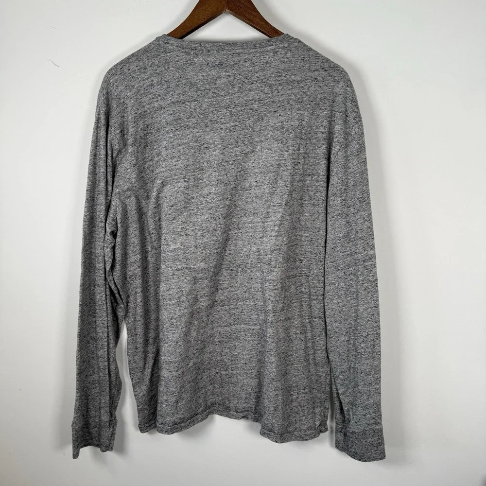 Polo‎ Ralph Lauren Long Sleeve Shirt Gray Hesthered XL Casual